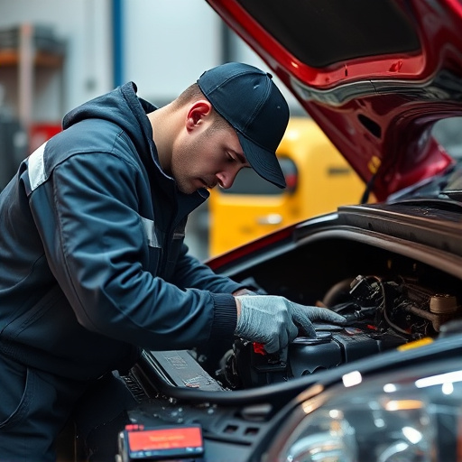 auto technician working