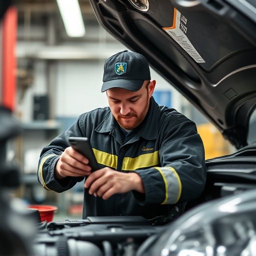 auto technician working