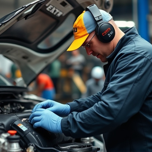 auto technician working