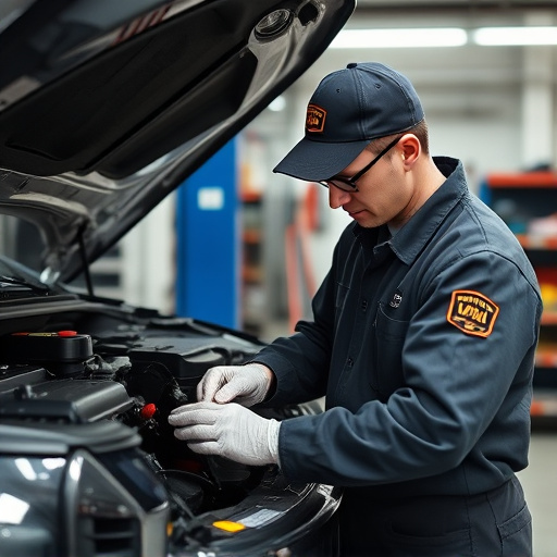 auto technician working