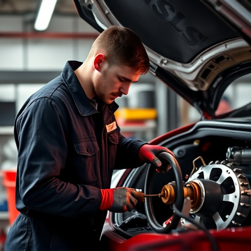 auto technician working