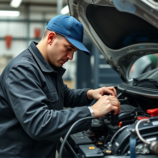 auto technician working