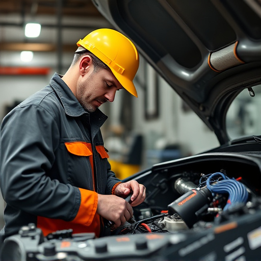 auto technician working