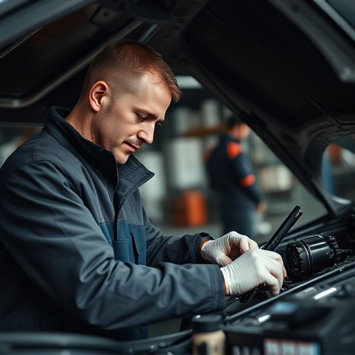 auto technician working