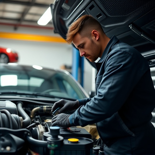 auto technician working