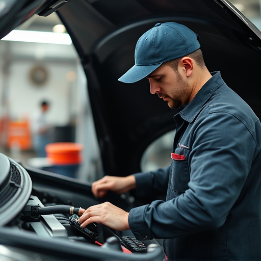 auto technician working