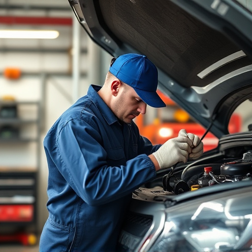 auto technician working