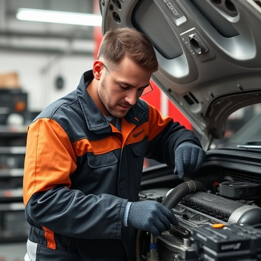 auto technician working