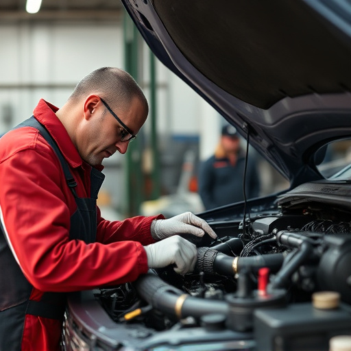 auto technician working