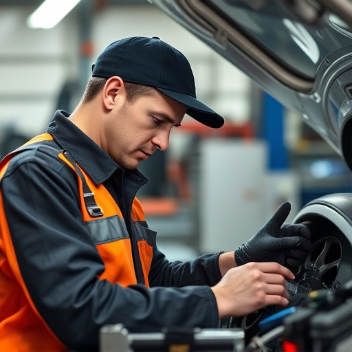 auto technician working