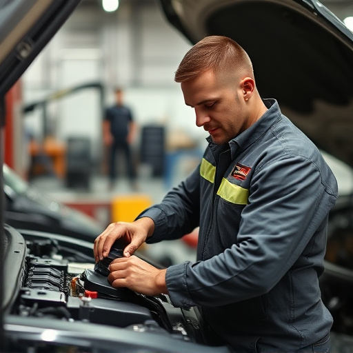 auto technician working