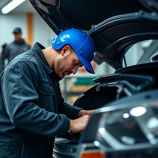 auto technician working