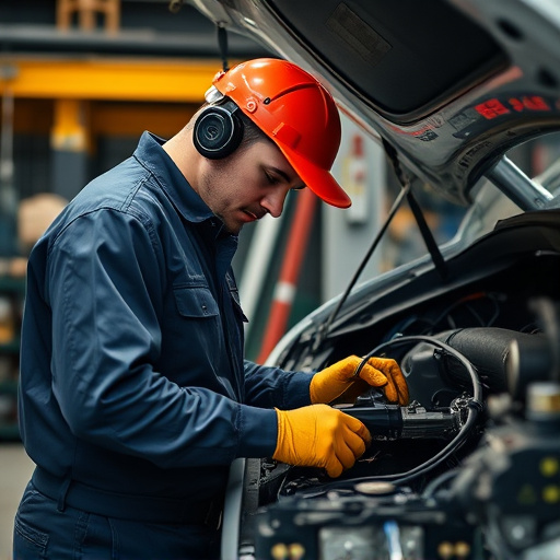 auto technician working