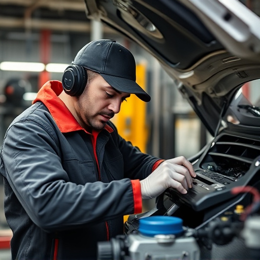 auto technician working