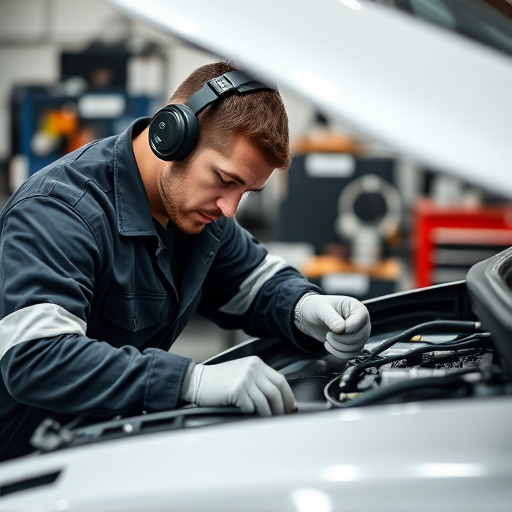 auto technician working