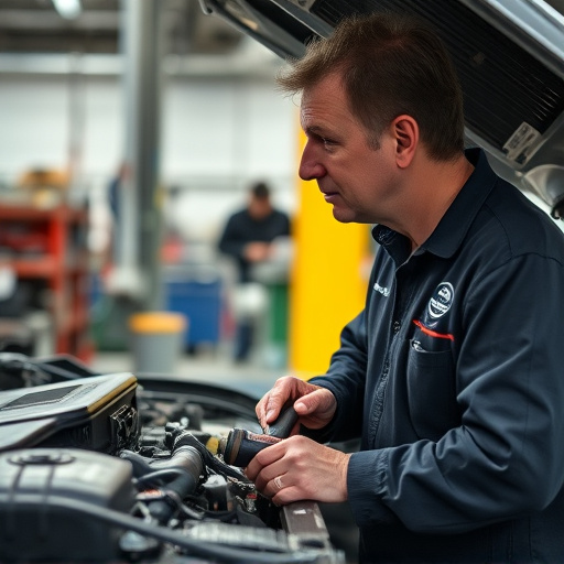 auto technician working