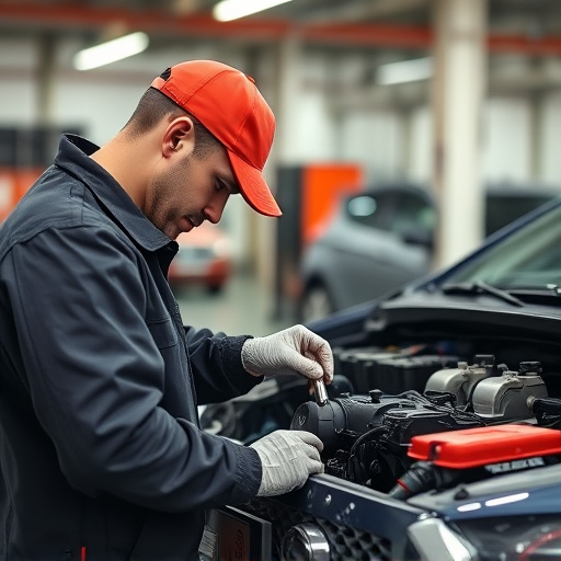 auto technician working