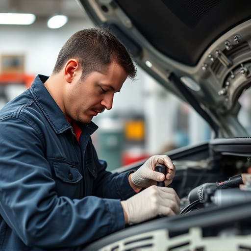 auto technician working