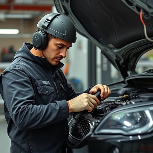auto technician working