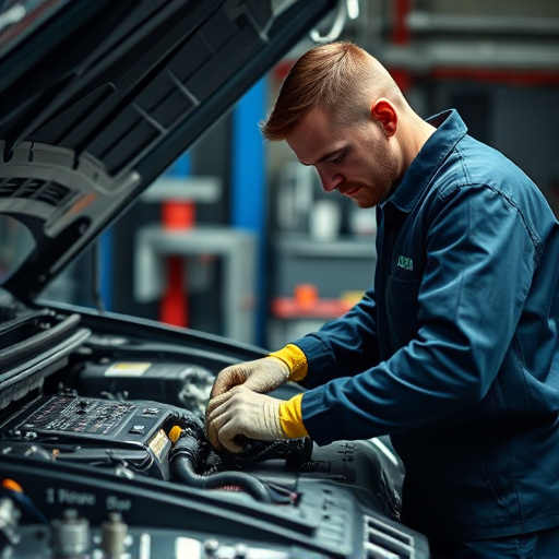 auto technician working