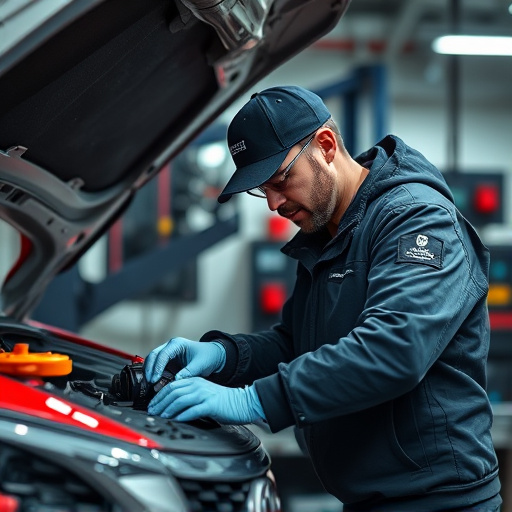 auto technician working