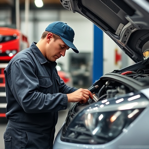 auto technician working