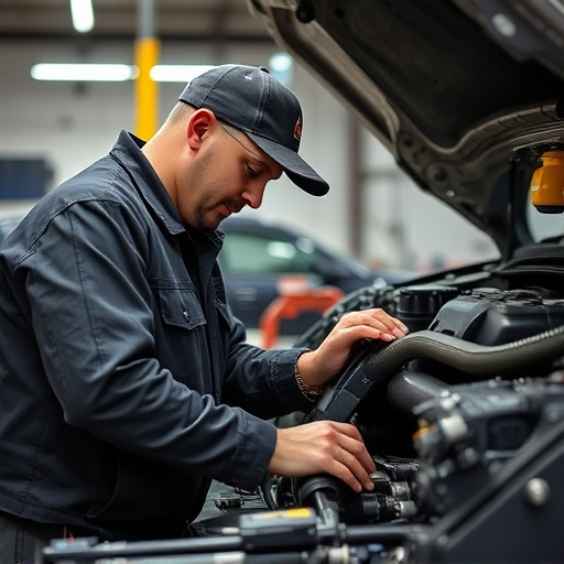 auto technician working