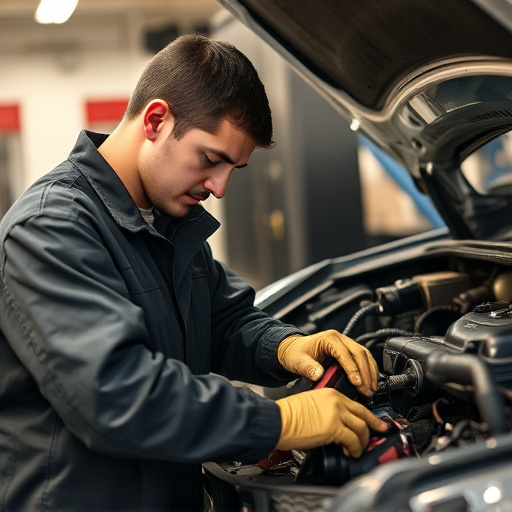 auto technician working