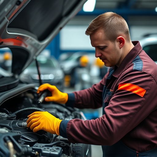 auto technician working