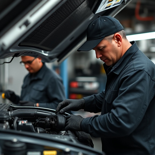 auto technician working