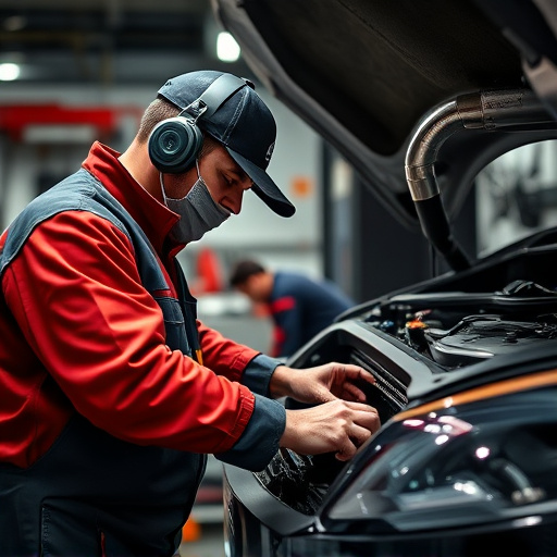 auto technician working