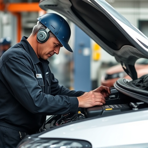 auto technician working