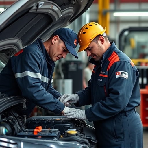 auto technician working