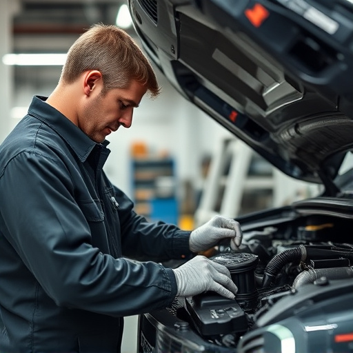 auto technician working