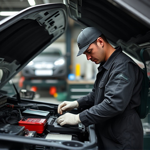 auto technician working