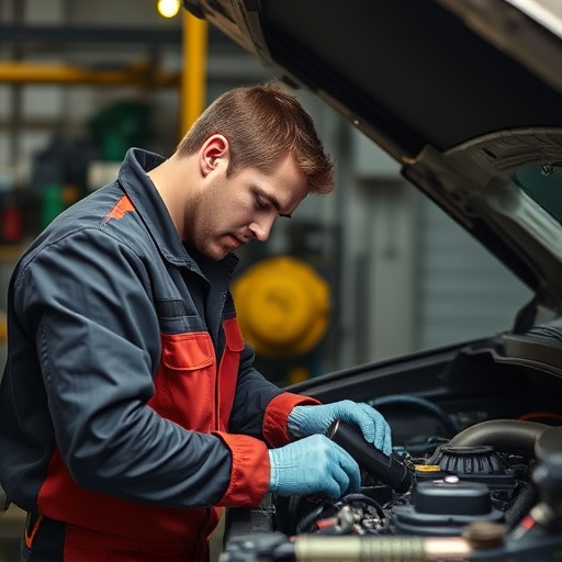 auto technician working