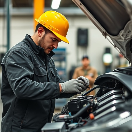 auto technician working