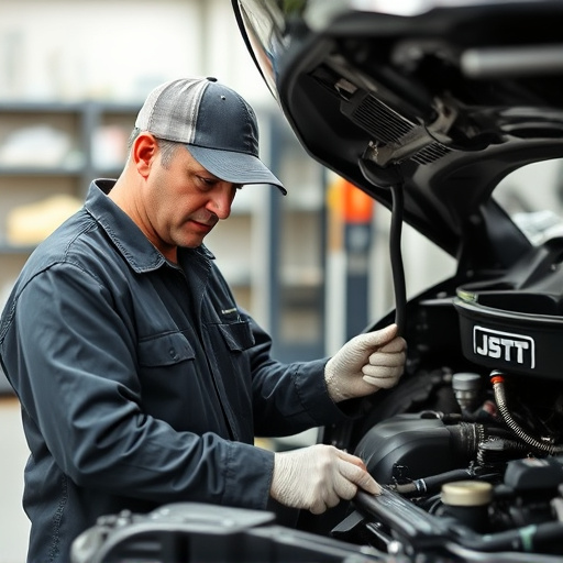 auto technician working