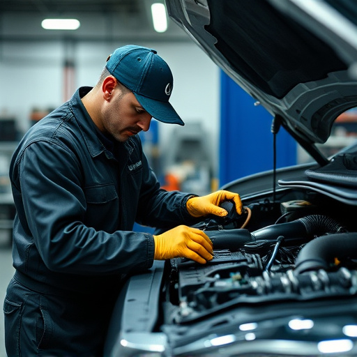 auto technician working