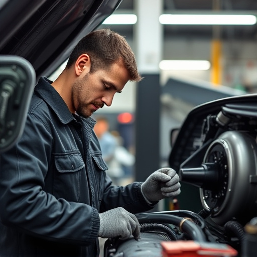 auto technician working