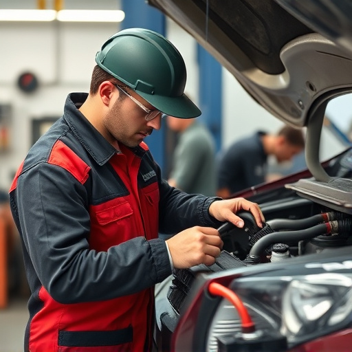 auto technician working