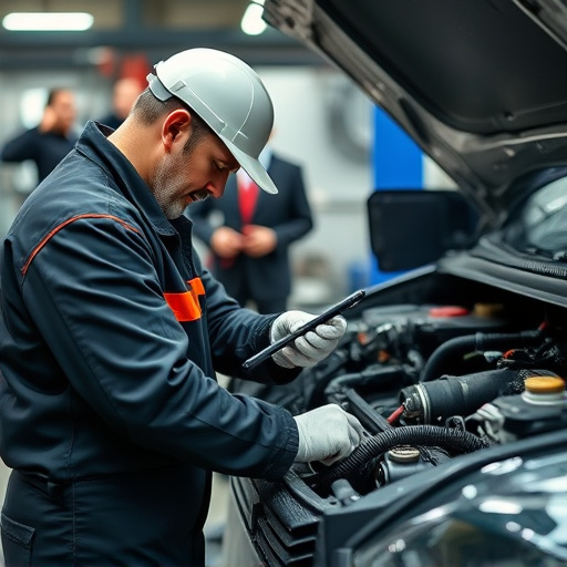 auto technician working