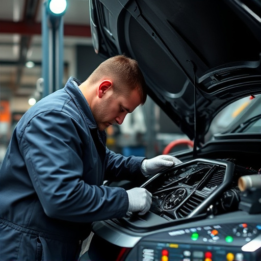 auto technician working