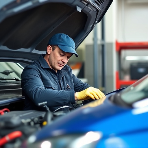 auto technician working