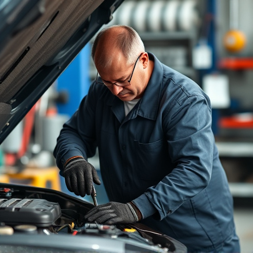 auto technician working