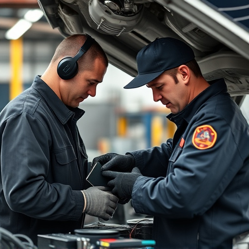 auto technician working