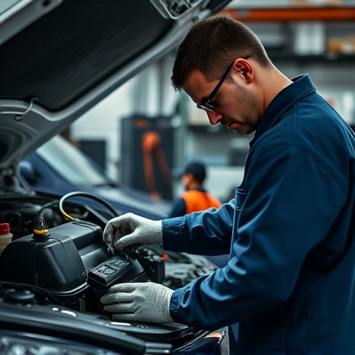 auto technician working