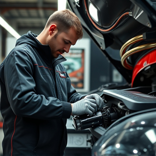 auto technician working