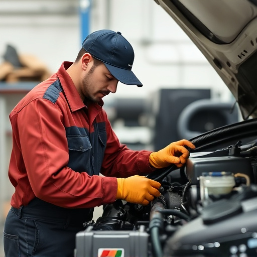 auto technician working
