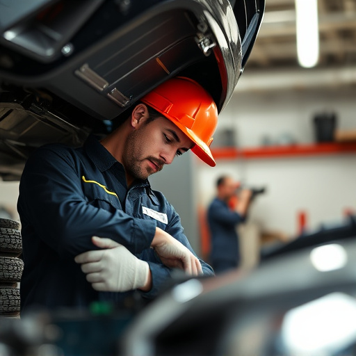 auto technician working